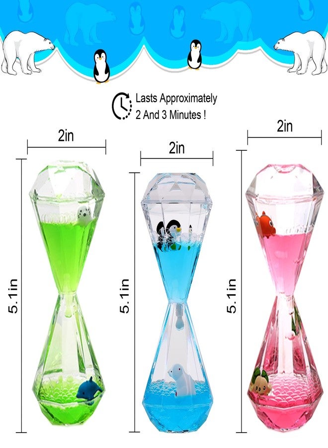 XINBAOHONG Liquid Motion Bubbler for Kids and Adults Hourglass Liquid Bubbler Timer for Sensory Play Fidget Toy Stress Management Desk Decor(Blue) - Image 3