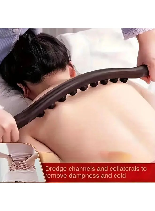 1 قطعة عصا تدليك 19 خرزة لتحفيز النقاط، تصميم مريح للرقبة والخصر والبطن ودعم الوضعية - Image 2