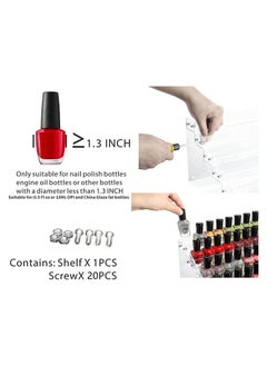 Generic Clear Nail Polish Organizers And Storage 5 Layer Nail Polish Rack Tabletop Display Stand Holds Up to 45 Bottles Acrylic 5 Tier Essential Oils Holder For Professional Nail Salon  - Image 2