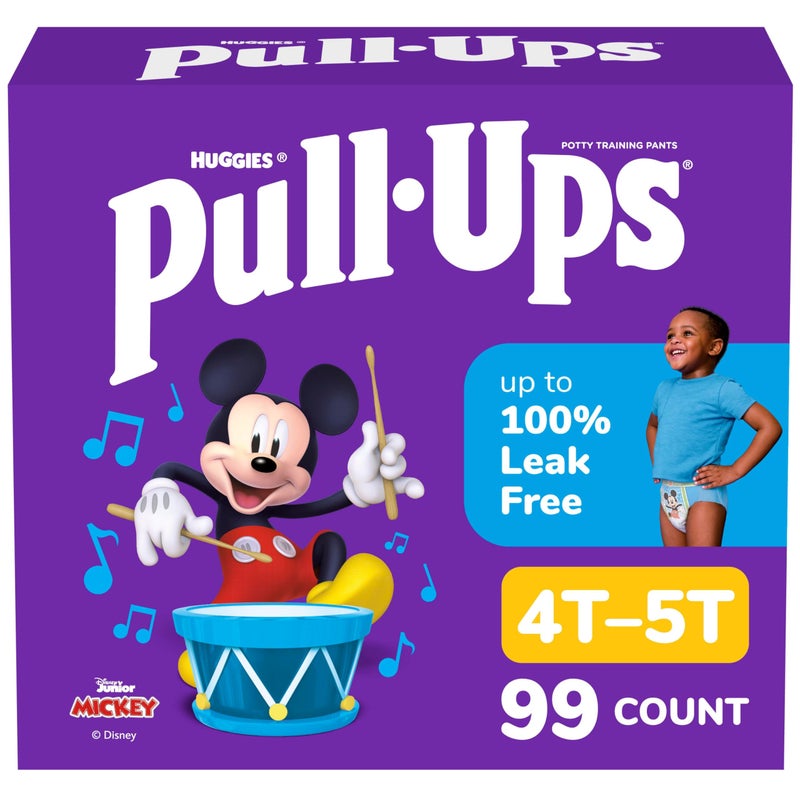 Pull-Ups Boys' Potty Training Pants, Size 4T-5T Training Underwear (38-50 lbs), 99 Count (3 Packs of 33), Packaging May Vary - Image 1
