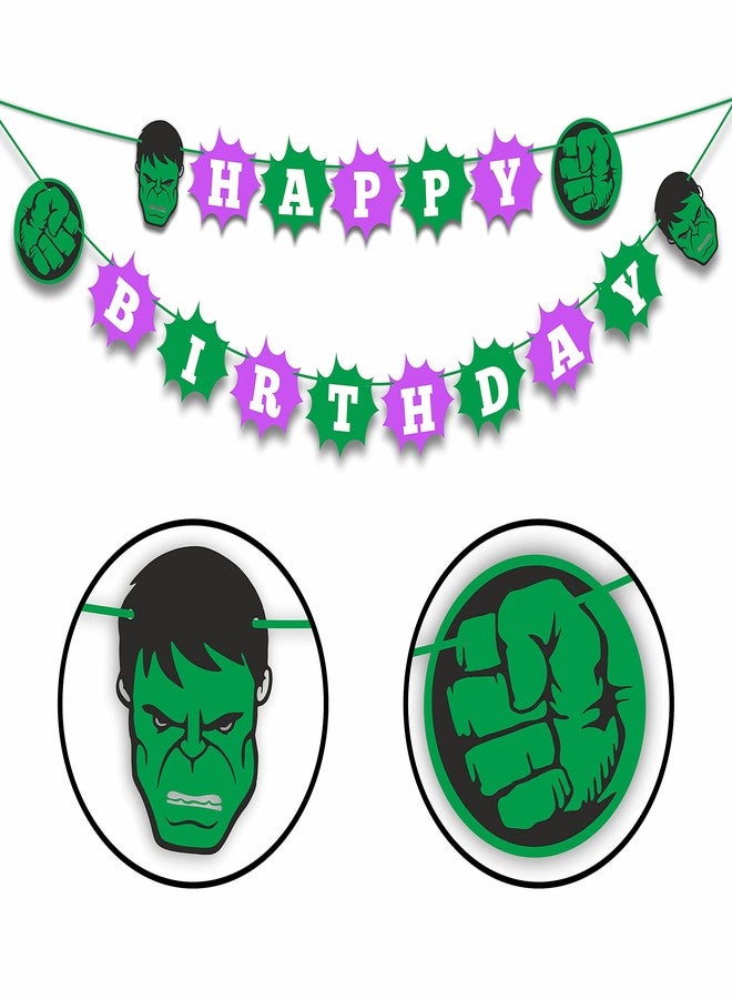 Seyal Hlk Happy Birthday Banner for Party Decorations - Vibrant Green Suprhero Birthday Banner, Durable and Reusable Party Décor, Perfect for Indoor & Outdoor Celebrations, Easy to Hang - Image 4