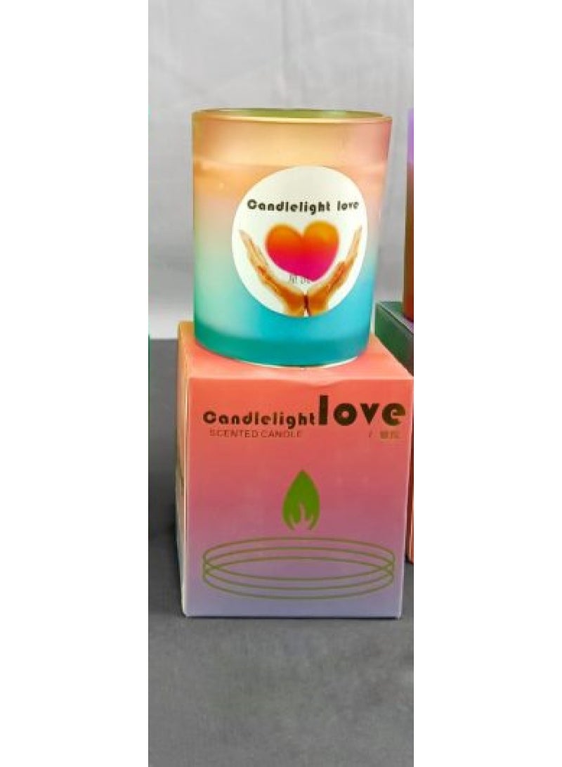 MQ 4 Pieces of Premium Scented Candles with Distinctive Scents in a Glass Jar for Relaxation and Home Decor (Multi-Colors and Scents) - Image 4