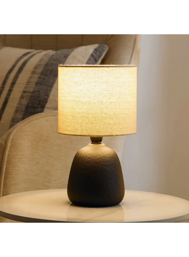 Home Box Marbella Ceramic Table Lamp with Linen Shade 25.5 cm