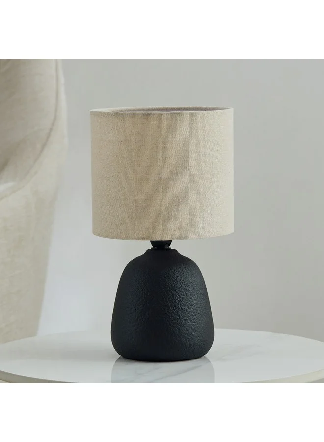 Home Box Marbella Ceramic Table Lamp with Linen Shade 25.5 cm