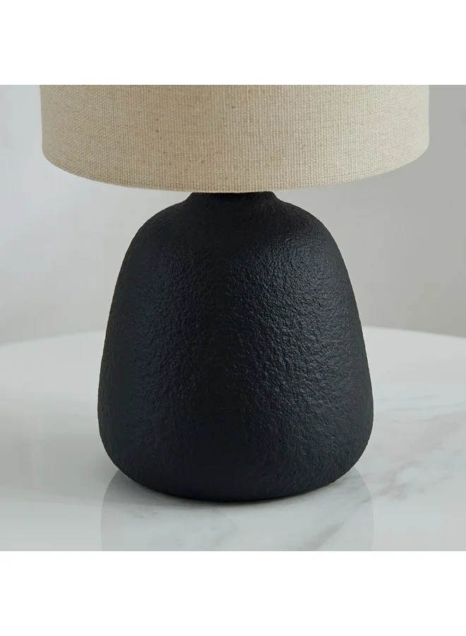 Home Box Marbella Ceramic Table Lamp with Linen Shade 25.5 cm
