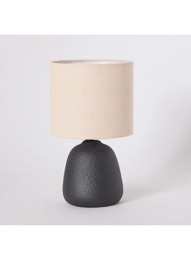 Home Box Marbella Ceramic Table Lamp with Linen Shade 25.5 cm