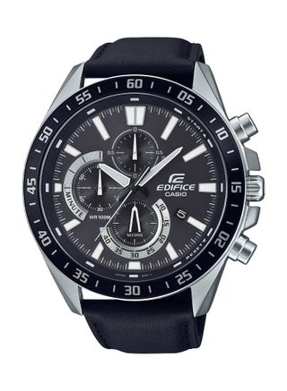 Edifice Chronograph Black Dial Leather Strap Men's Watch EFV-620L-1AVUDF - pzsku/Z6807676491CB6757C774Z/45/1746223529/a4c7fc9d-3154-4d77-b004-7ec6948fb435