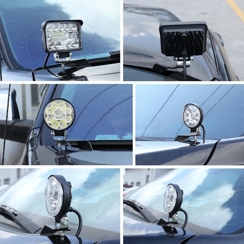 LLKUANG Metal LED Light Pod Hood Mount Bracket Kit for Toyota Tundra 2014-2021 - Image 3