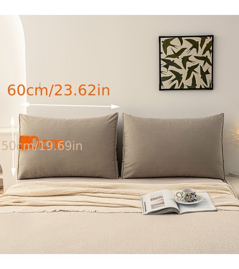 1pc Brown Reading Pillow Bed Support Cushion 35.43X19.69 Inch - Image 3