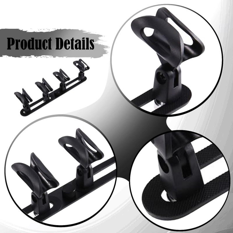 Colaxi Stereo Array Mic Holder Bar Easy Installation Bracket Microphone Stand with 2 Clips - Image 5