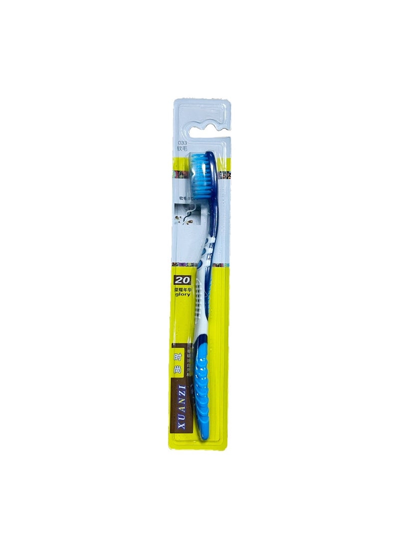 Generic Bamboo Charcoal Toothbrush Medium Hard Bristles Adult Home Use Wholesale Toothbrush For Men And Women Couples Adult Version Blue 