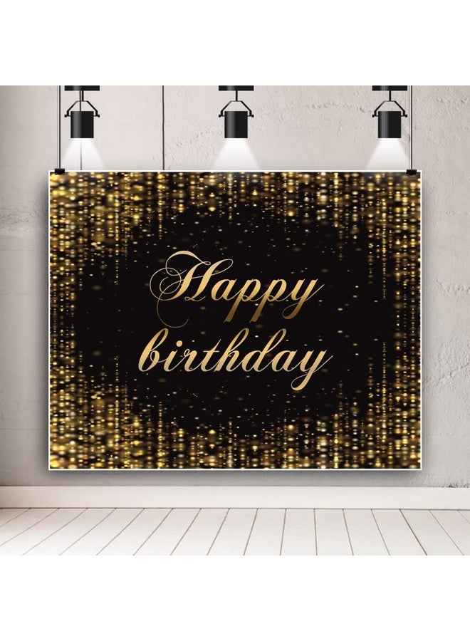 LFEEY خلفية عيد ميلاد متلألئة للتصوير باللونين الأسود والذهبي مع لامعة لعيد الميلاد 10X8 قدم لتزيين حفلات عيد الميلاد للذكور والإناث والنساء والرجال لافتة طاولة كعكة عيد الميلاد - Image 5