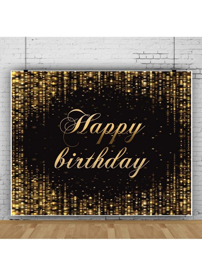 LFEEY خلفية عيد ميلاد متلألئة للتصوير باللونين الأسود والذهبي مع لامعة لعيد الميلاد 10X8 قدم لتزيين حفلات عيد الميلاد للذكور والإناث والنساء والرجال لافتة طاولة كعكة عيد الميلاد - Image 3