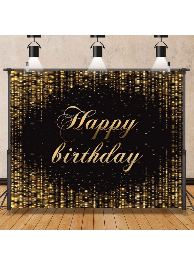 LFEEY خلفية عيد ميلاد متلألئة للتصوير باللونين الأسود والذهبي مع لامعة لعيد الميلاد 10X8 قدم لتزيين حفلات عيد الميلاد للذكور والإناث والنساء والرجال لافتة طاولة كعكة عيد الميلاد - Image 4