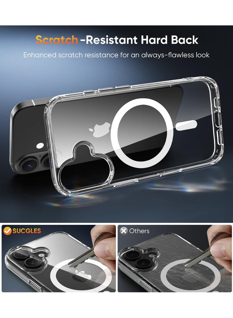 MONOGUE Crystal Palace Case for iPhone 16plus - Clear, Drop Protection, Clear Guard Anti‑Yellowing & Scratch‑Resistant, MagSafe & Wireless Charging Compatible - Image 2