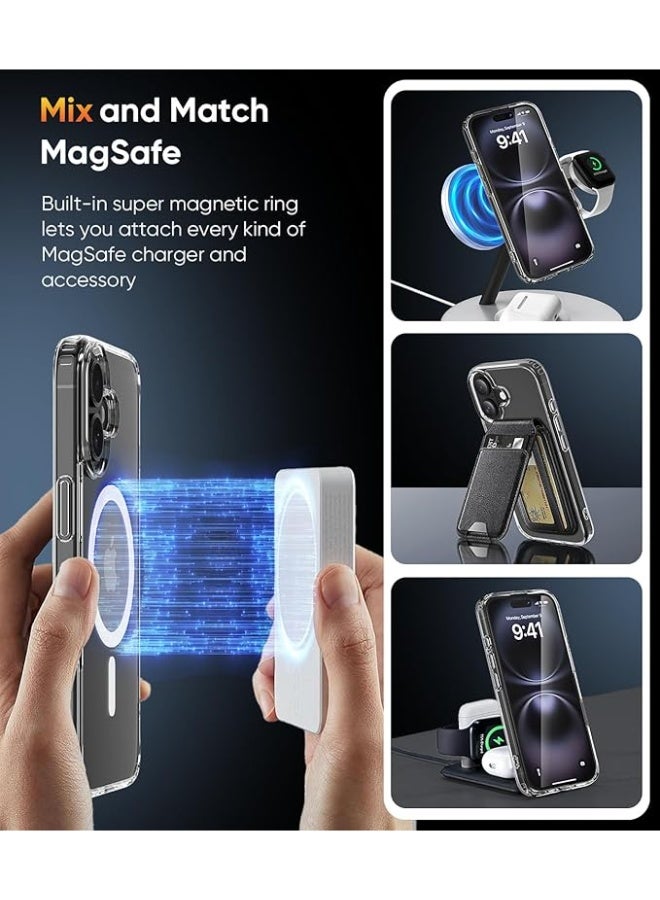 MONOGUE Crystal Palace Case for iPhone 16plus - Clear, Drop Protection, Clear Guard Anti‑Yellowing & Scratch‑Resistant, MagSafe & Wireless Charging Compatible - Image 3