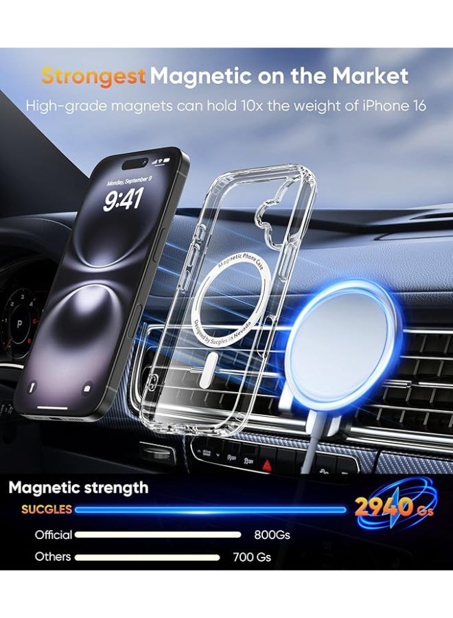 MONOGUE Crystal Palace Case for iPhone 16plus - Clear, Drop Protection, Clear Guard Anti‑Yellowing & Scratch‑Resistant, MagSafe & Wireless Charging Compatible - Image 4