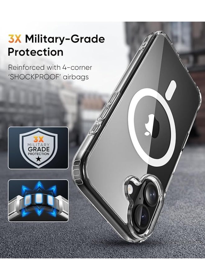 MONOGUE Crystal Palace Case for iPhone 16plus - Clear, Drop Protection, Clear Guard Anti‑Yellowing & Scratch‑Resistant, MagSafe & Wireless Charging Compatible - Image 5