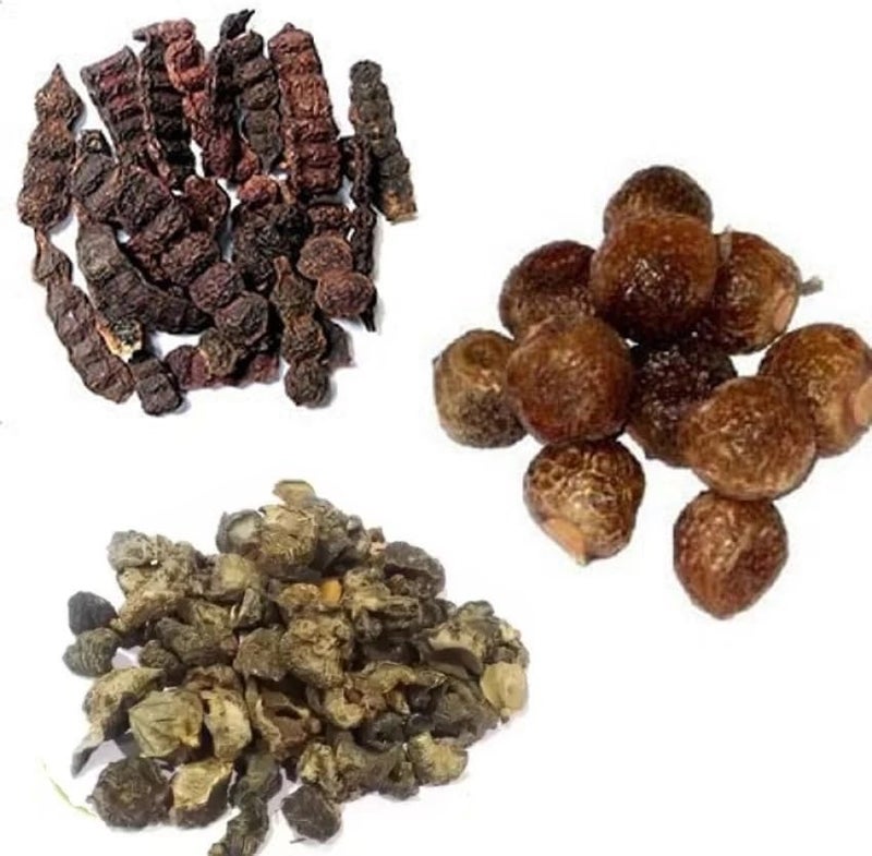 Bague Natural Organic Whole Dried Amla Reetha Shikakai Raw Form Combo Pack Chemical Free Soapnuts aritha nuts Acacia Concinna ground reeta shikakai amla Each 200 grams - Image 3