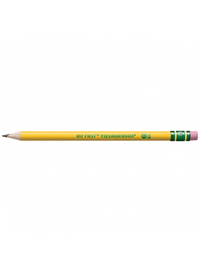 Ticonderoga My First Wood-Cased Pencils, 2 HB Soft, Pre-Sharpened, Yellow, 2 Count - Image 3