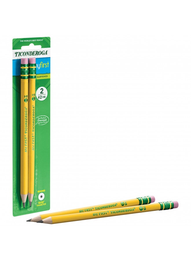 Ticonderoga My First Wood-Cased Pencils, 2 HB Soft, Pre-Sharpened, Yellow, 2 Count - Image 4