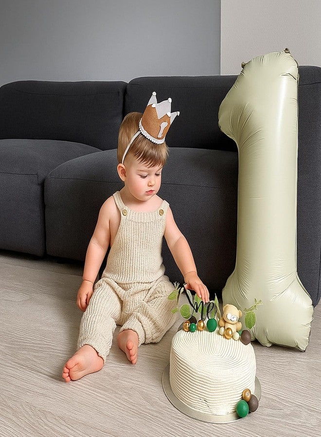 Netnology 40 Inch Beige Number 1 Balloon for 1st Birthday Decoration,Large Cream White Foil Number Balloons Sign for Boys Girls First Birthday Decorations Anniversary Party Supplies - Image 5