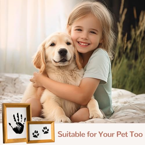 PChero 6" x 4" Large Size Baby Inkless Handprint and Footprint Kit with 4 Ink Pads and 8 Imprint Cards by PChero, Ideal for Family Keepsake Newborn Registry Baby Shower Present (Ink Area: 4.9" x 3.14") - Image 5