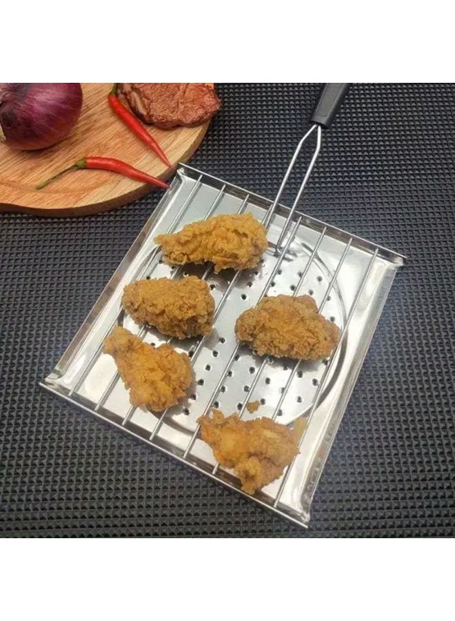 Cast Iron Grill Top Toaster Frying Pan With Foldable Handle 1pc - Image 5