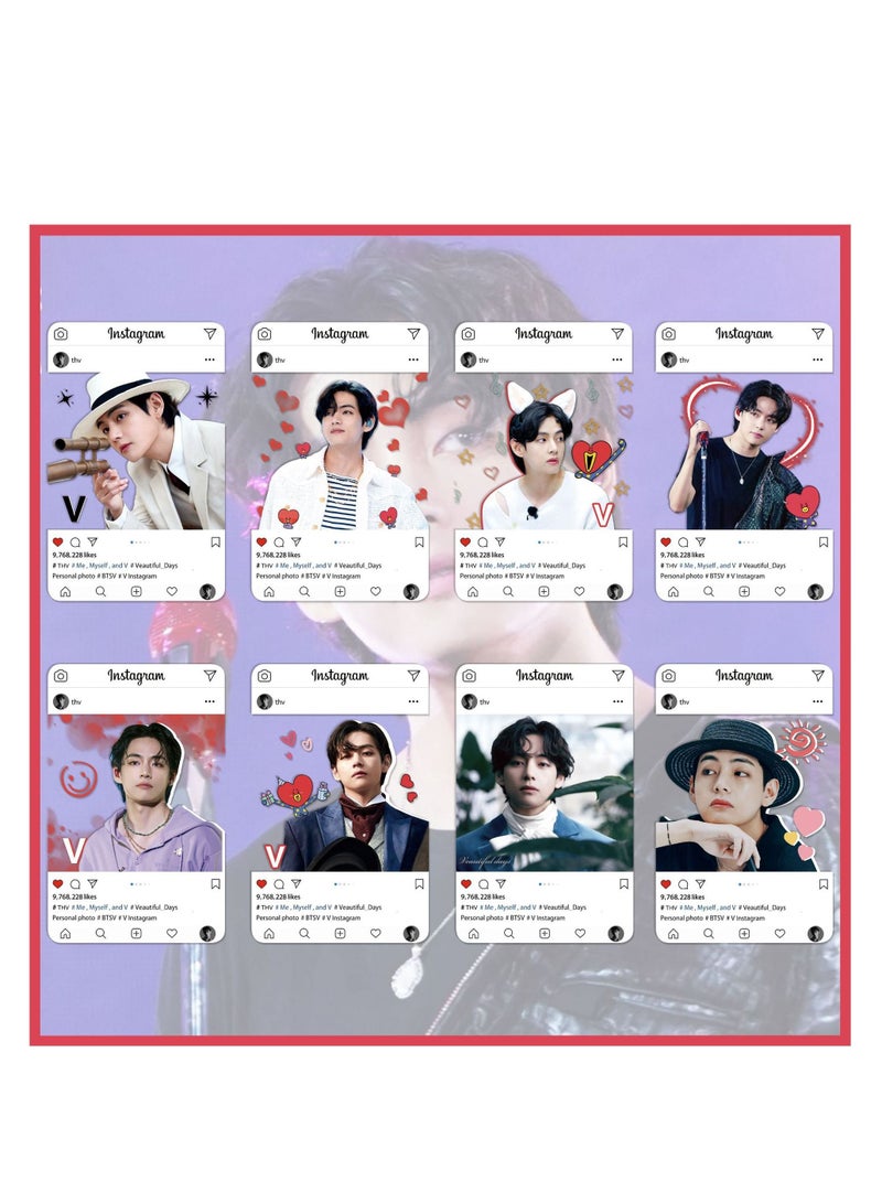 8-Piece BTS Pvc Transparent Card-V - Image 1