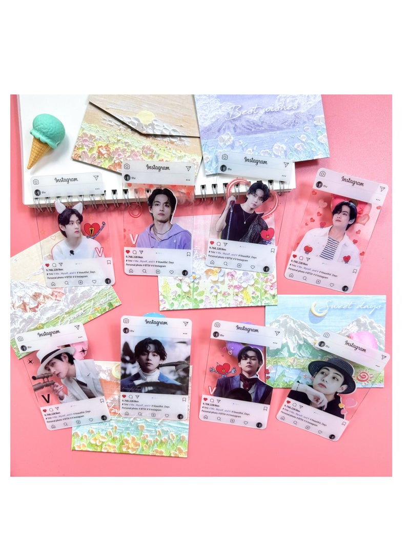 8-Piece BTS Pvc Transparent Card-V - Image 2