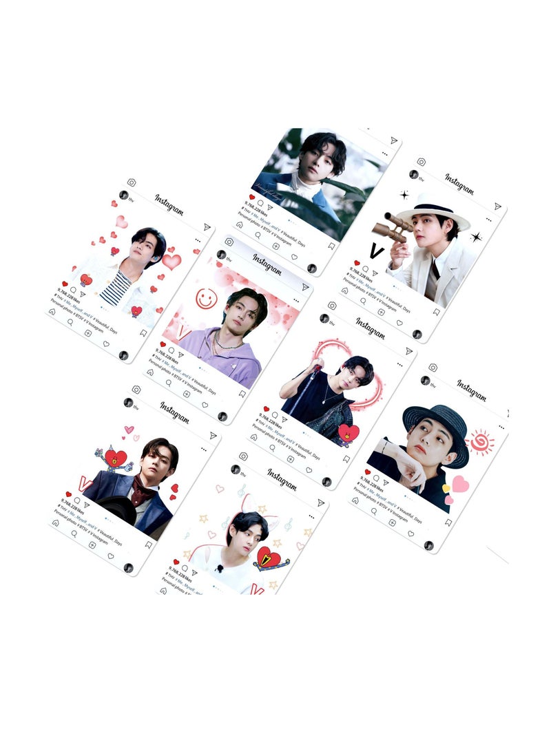 8-Piece BTS Pvc Transparent Card-V - Image 3
