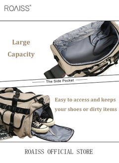 roaiss Large-Capacity Travel Bag Men's Short-Distance Luggage Backpack College Students Boarding Backpack Dry and Wet Separation Fitness Bag  - Image 2