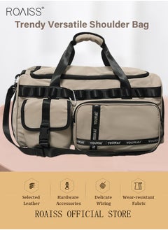 roaiss Large-Capacity Travel Bag Men's Short-Distance Luggage Backpack College Students Boarding Backpack Dry and Wet Separation Fitness Bag  - Image 5