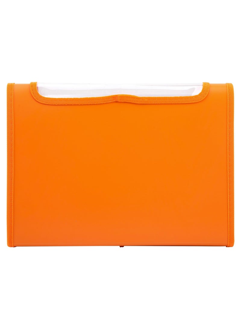 Deli A4 Size Expanding File With Transparent Window Orange  - Image 2