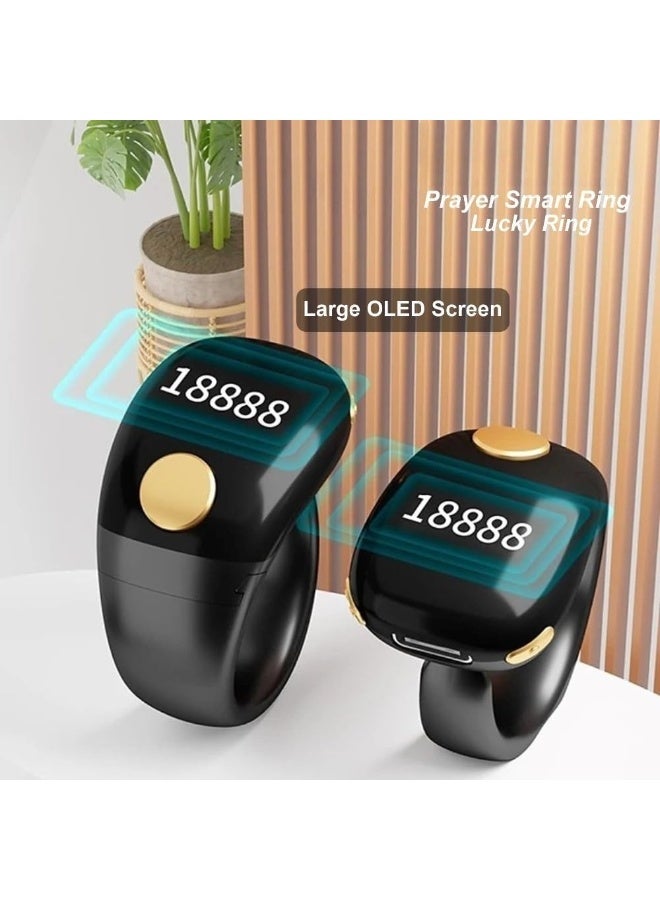 Lightweight Tasbih Smart Ring Tasbeeh Counters Prayer Electronic Rosary Forgiveness Ring Smart Watch Eid Al-Fitr Eid Al-Adha Ramadan Gift For Men Women Iqibla Zikr Rin - Image 5