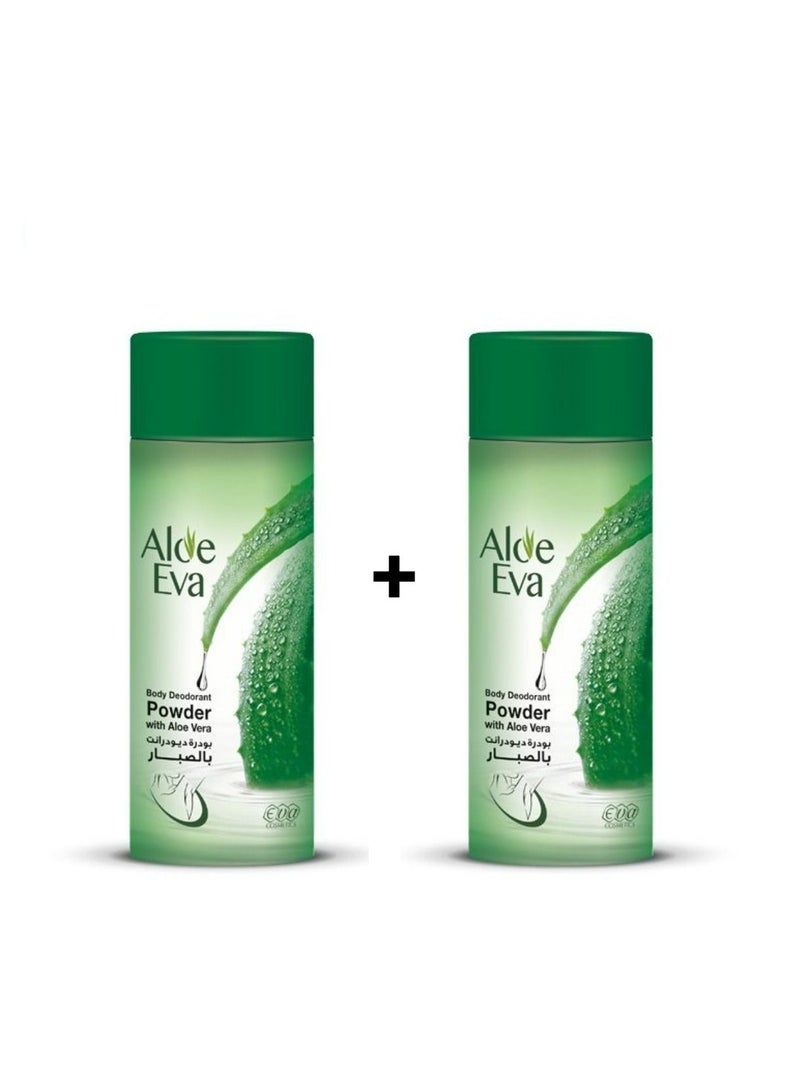 Eva 2-Piece Set Body Deodorant Powder With Aloe Vera 2X70 Gm 