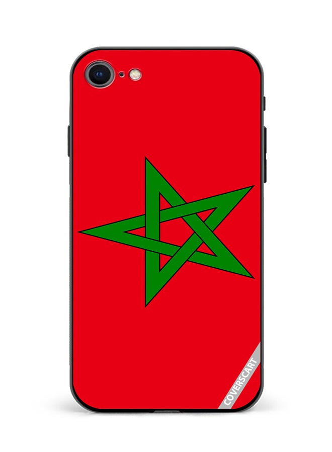Protective Case Cover For Apple iPhone SE 2020 Morocco Flag Design Multicolour