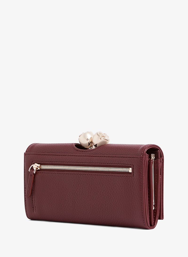 Ted Baker Roosa Rose Detail Leather Small Bobble Purse - Image 4