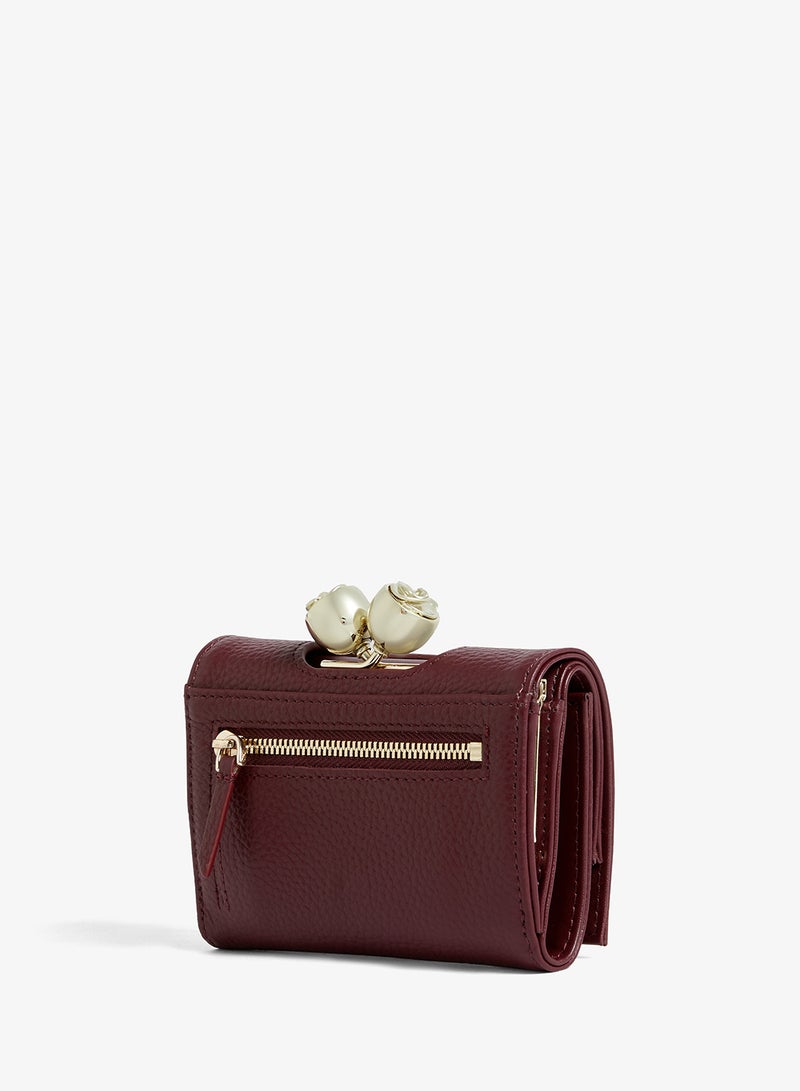 Ted Baker Roosa Rose Detail Leather Small Bobble Purse - Image 3