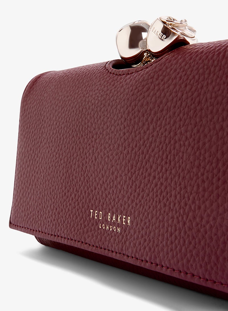 Ted Baker Roosa Rose Detail Leather Small Bobble Purse - Image 5
