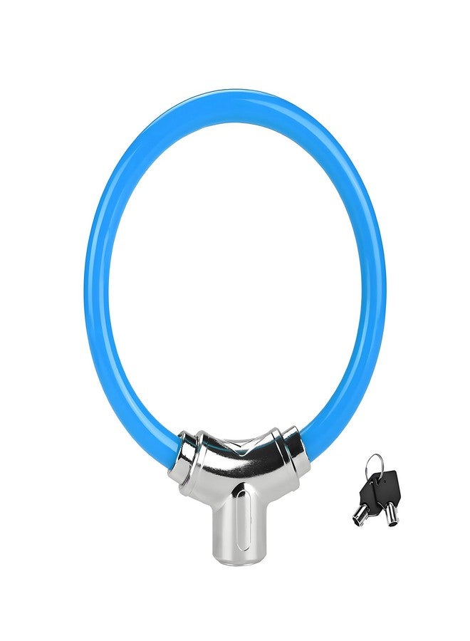 ALUCARD Bicycle Cable Lock, Blue Steel Cable with Keys, Security Lock - Image 1