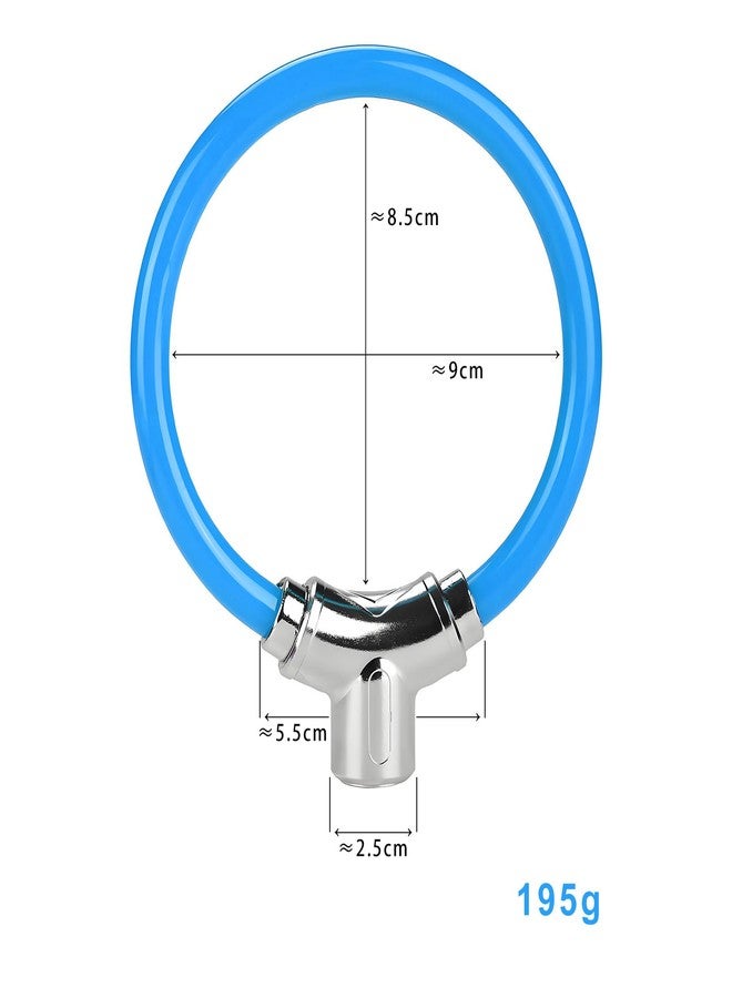 ALUCARD Bicycle Cable Lock, Blue Steel Cable with Keys, Security Lock - Image 2