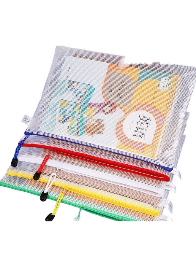 Simaa [Super Popular] Simaa 10 A4 Waterproof Grid Subject Classification Pouches, File Pouches, Zipper Pouches, Stationery Exam Storage Specialized Pouches, Test Paper Bags, Tutoring Bags 6756 - Image 1