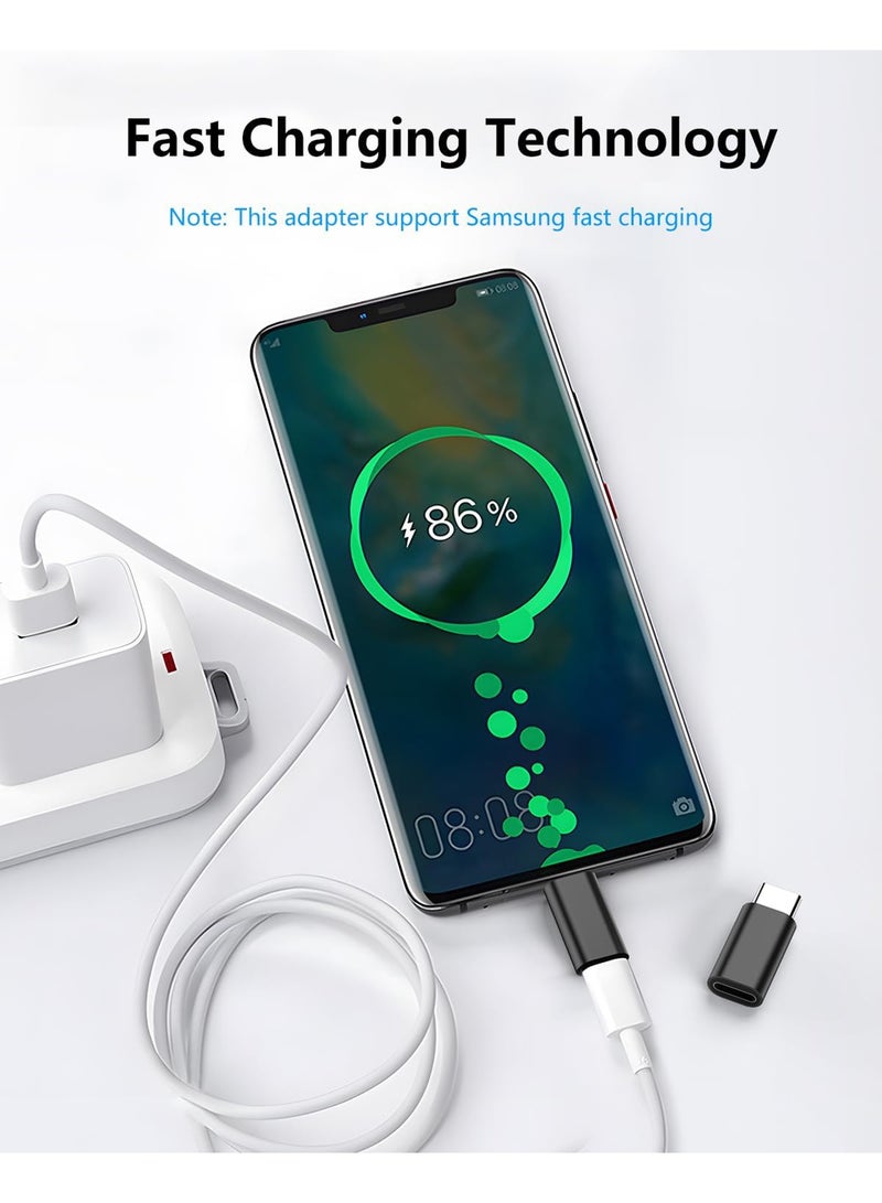 2 Pack Lightning to USB C Adapter for iPhone 15 16 17 Samsung S24 S25 Nintendo Switch USB C Charger Connector and Cable Compatible with All Type C Devices Black - Image 5