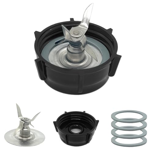 Gnicaela for Oster Blender Replacement Parts Blender Ice Crusher Blade with Jar Base Cap and Four Rubber O Ring Sealing Ring Gasket, Compatible with Oster Osterizer Blenders Accessories - Image 1