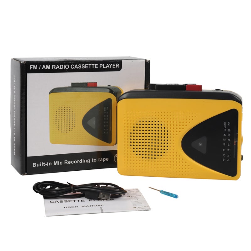 Portable Cassette Player: Compact Lightweight Design - Stereo Sound Cassette To Mp3 Player With FM AM Radio, 3.5mm Headphone Jack, Dual Power Options For Home, Travel And Music Lovers - Image 1