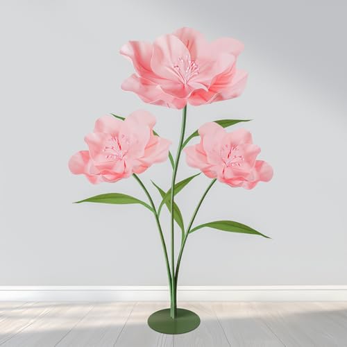 Hecaty Giant Artificial Flowers for Decoration 56 Ft Waterproof EVA Large Fake Flowers for Wedding Floral Garden Birthday Party Baby Shower Decor Shop Window Display Photography Props Light Pink - Image 1