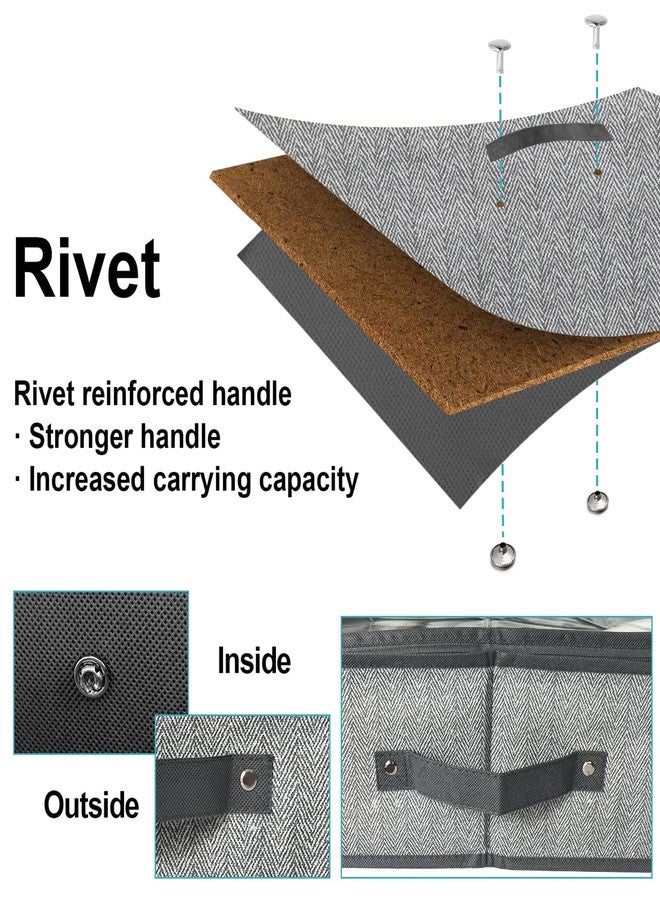 homyfort Under Bed Shoe Storage Organizer for Closet Fits 24 Pairs-Sturdy Underbed Shoe Containers Boxes Organizador De Zapatos with Clear Cover,Set of 2, 29.3 x 23.6 x 5.9inch(Herringbone Grey) - Image 4