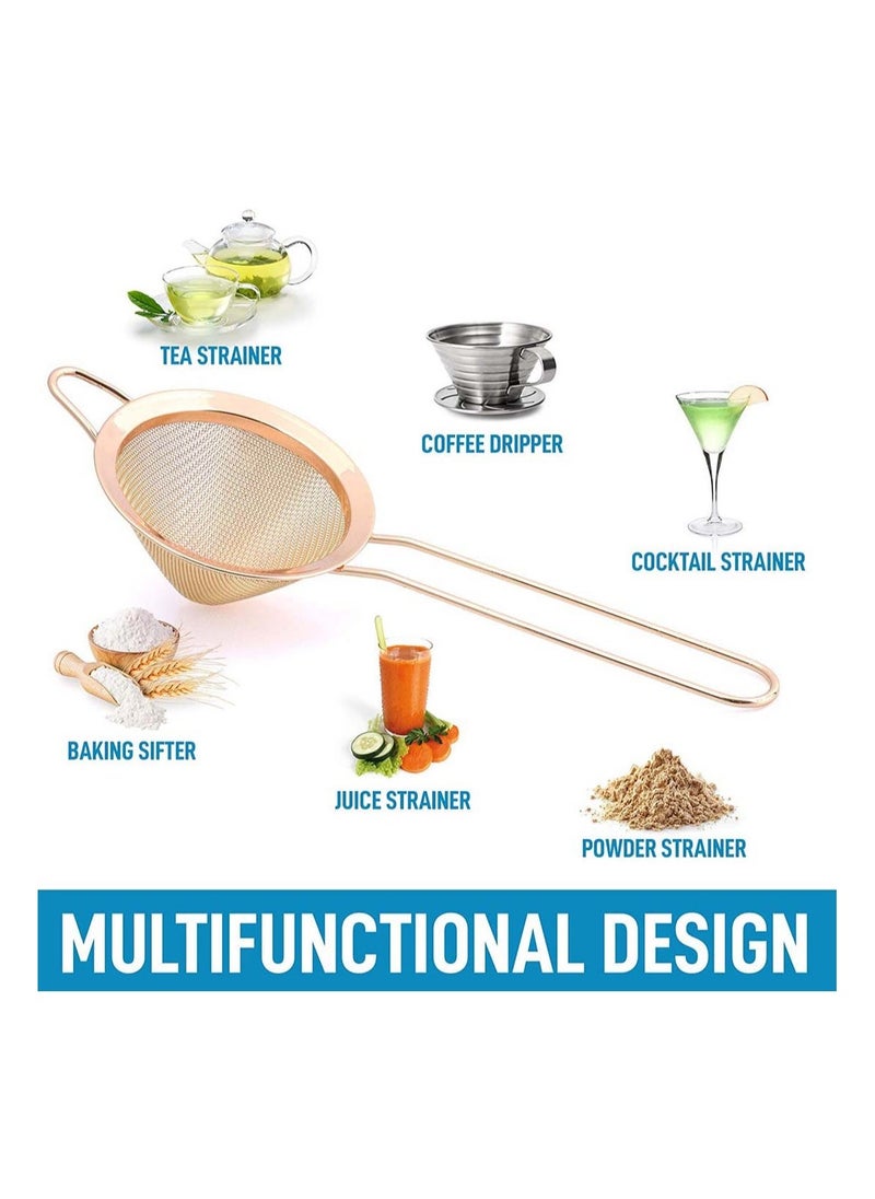 Generic - Fine Mesh Strainer Stainless Steel Small Strainer Effective Cone Shaped Strainer For Tea Herbs Coffee Drinks  Fine Mesh Strainer That Is Rust Proof Great As A Tea Strainer - Image 1