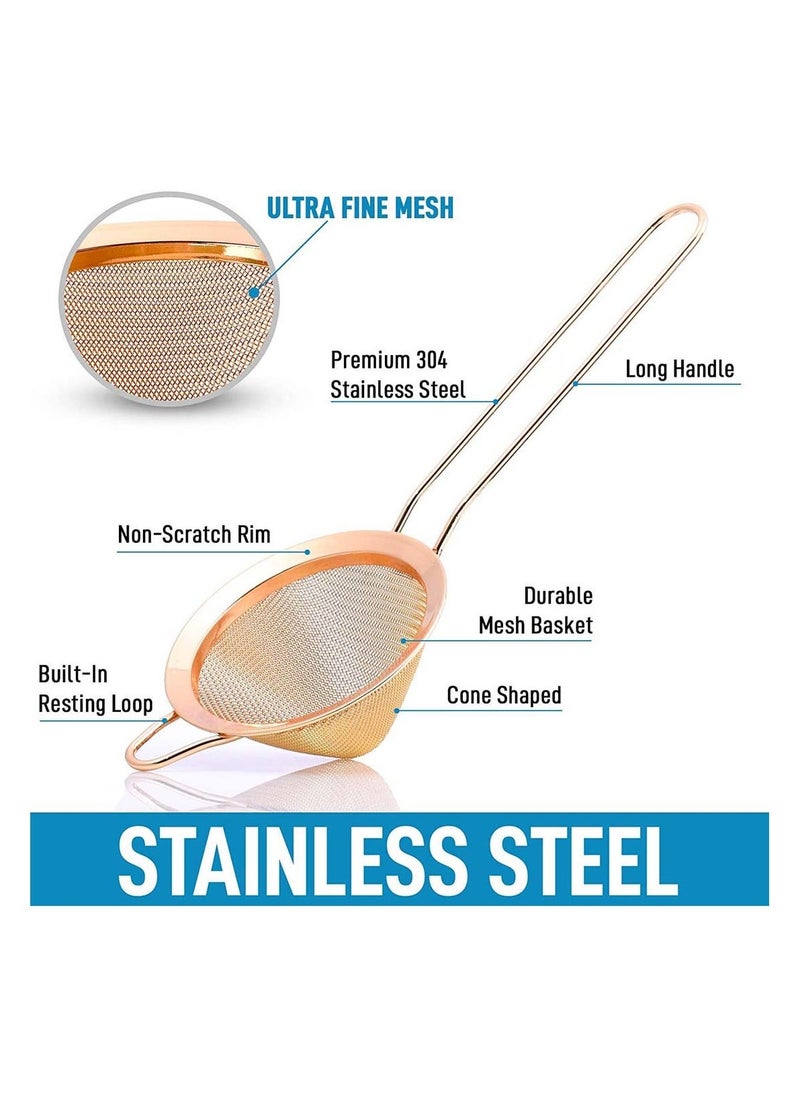 Generic - Fine Mesh Strainer Stainless Steel Small Strainer Effective Cone Shaped Strainer For Tea Herbs Coffee Drinks  Fine Mesh Strainer That Is Rust Proof Great As A Tea Strainer - Image 1